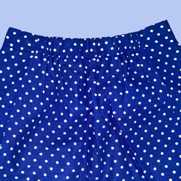 VINTAGE J. CREW POLKA DOT COTTON BLEND SKATER MINI SKIRT•SIZE:2 •WOMEN’S - Picture 9 of 13